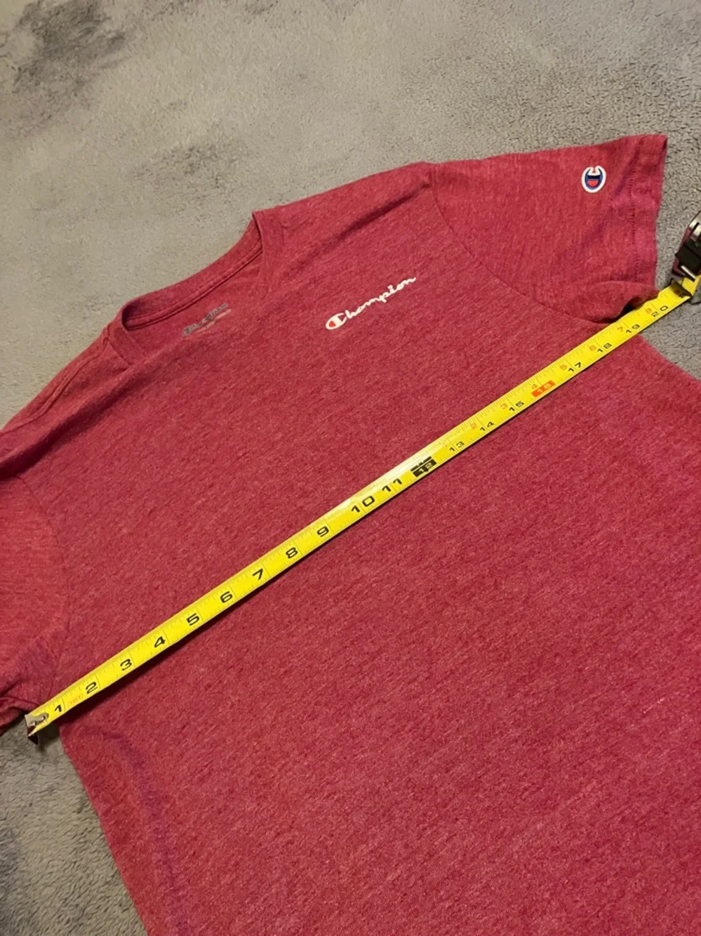 Champion Men’s Red Short Sleeve Tee - Picture 4 of 5